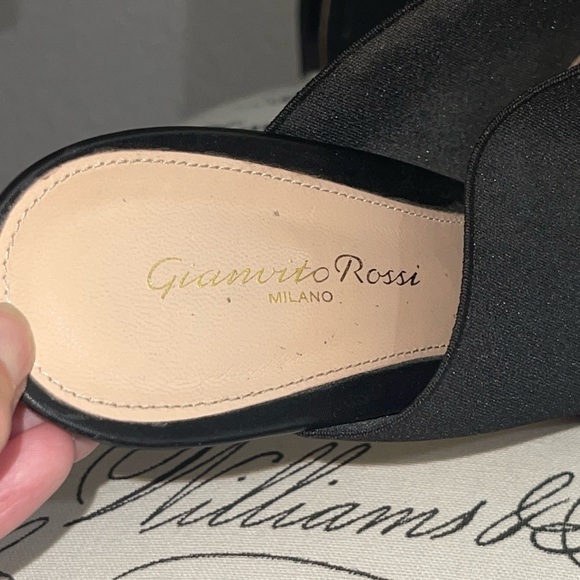 Gianvito Rossi 110mm Alise Leopard Print Black Stiletto Mules Open Peep Toe 40 - Picture 7 of 13